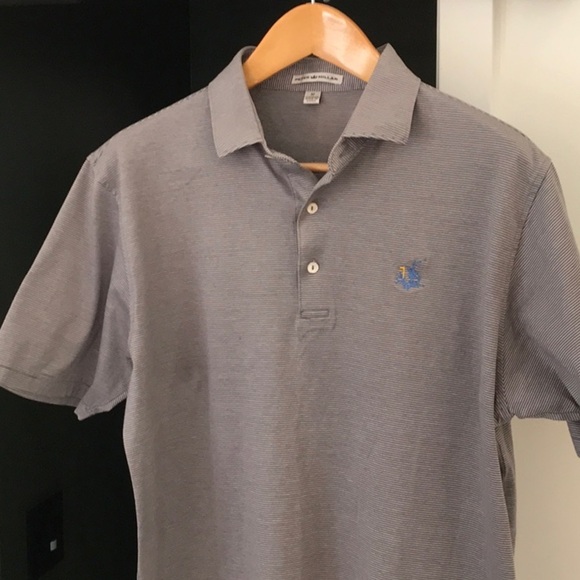 Peter Millar Other - Peter Millar Gray Golf Polo w/ Horizontal Stripes -Willow Point Logo 💎 Nice!
!